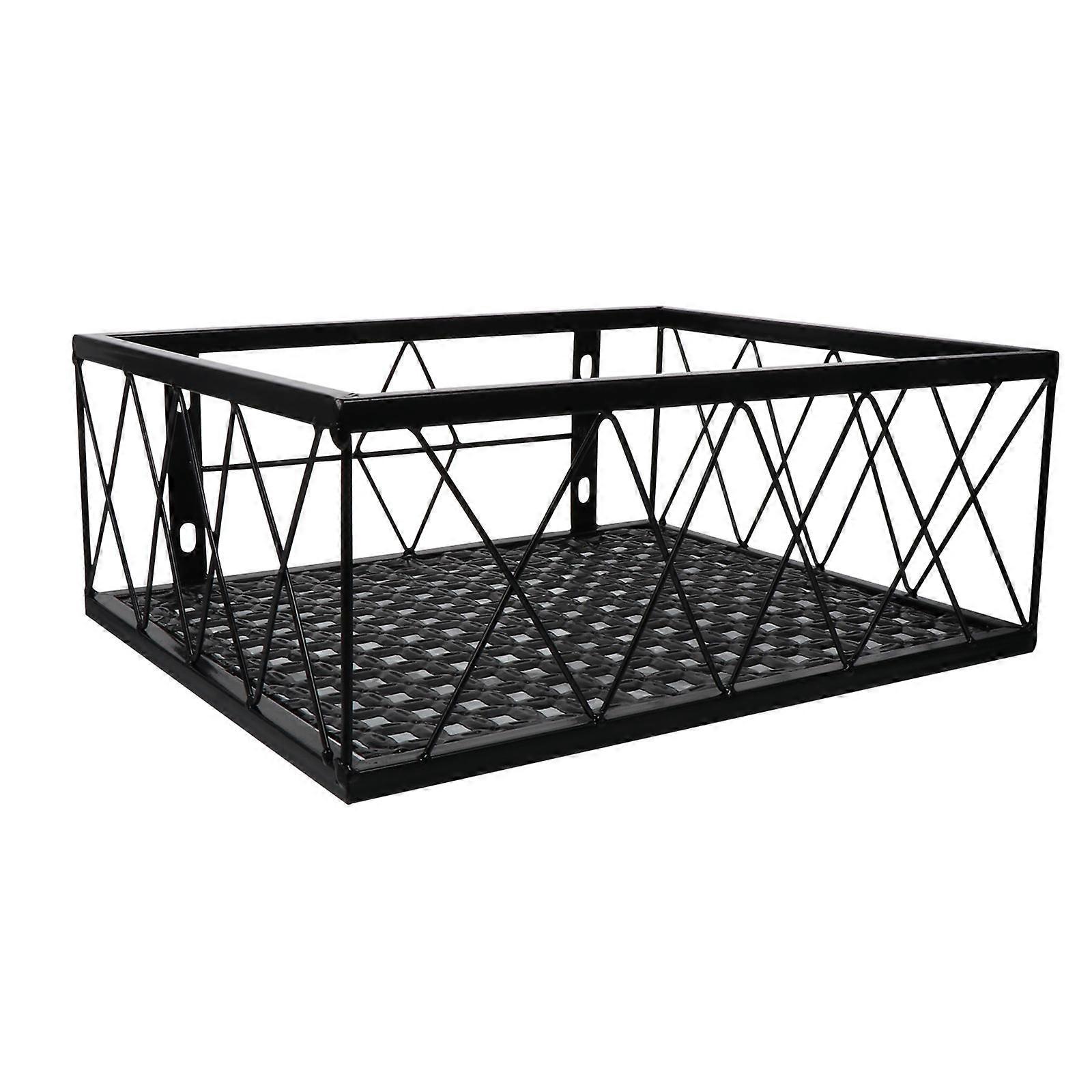 Balcony Flower Pot Stand Wall Hanging Rack for Storage in Black Large Size Suitable for Most Home