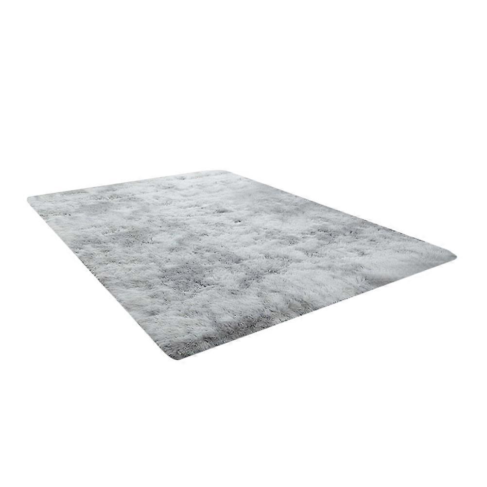 Soft Fluffy Plush Area Rug with Skid Backing Cozy Fuzzy Floor Mat for Bedroom, Living Room, and Indoor Use Light Grey