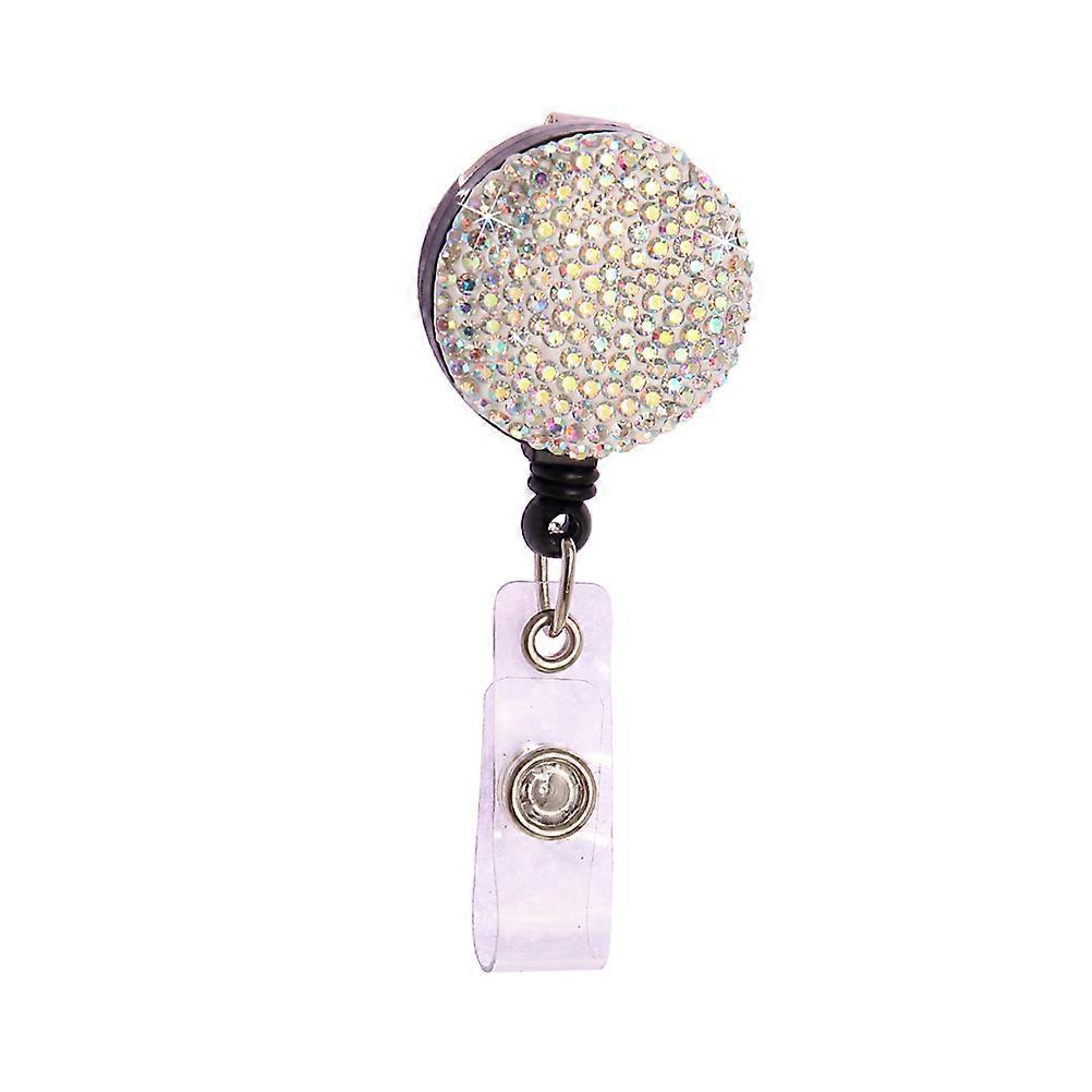 Retractable Cord Round Badge Holders 2Pcs ID Badge Clips For Nurses Teachers And Volunteers With Fashionable Design