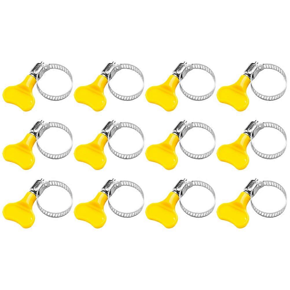 Adjustable Plastic Hose Clamp 12Pack For Flexible Hose 2.5CM Diameter Pipe Fixing