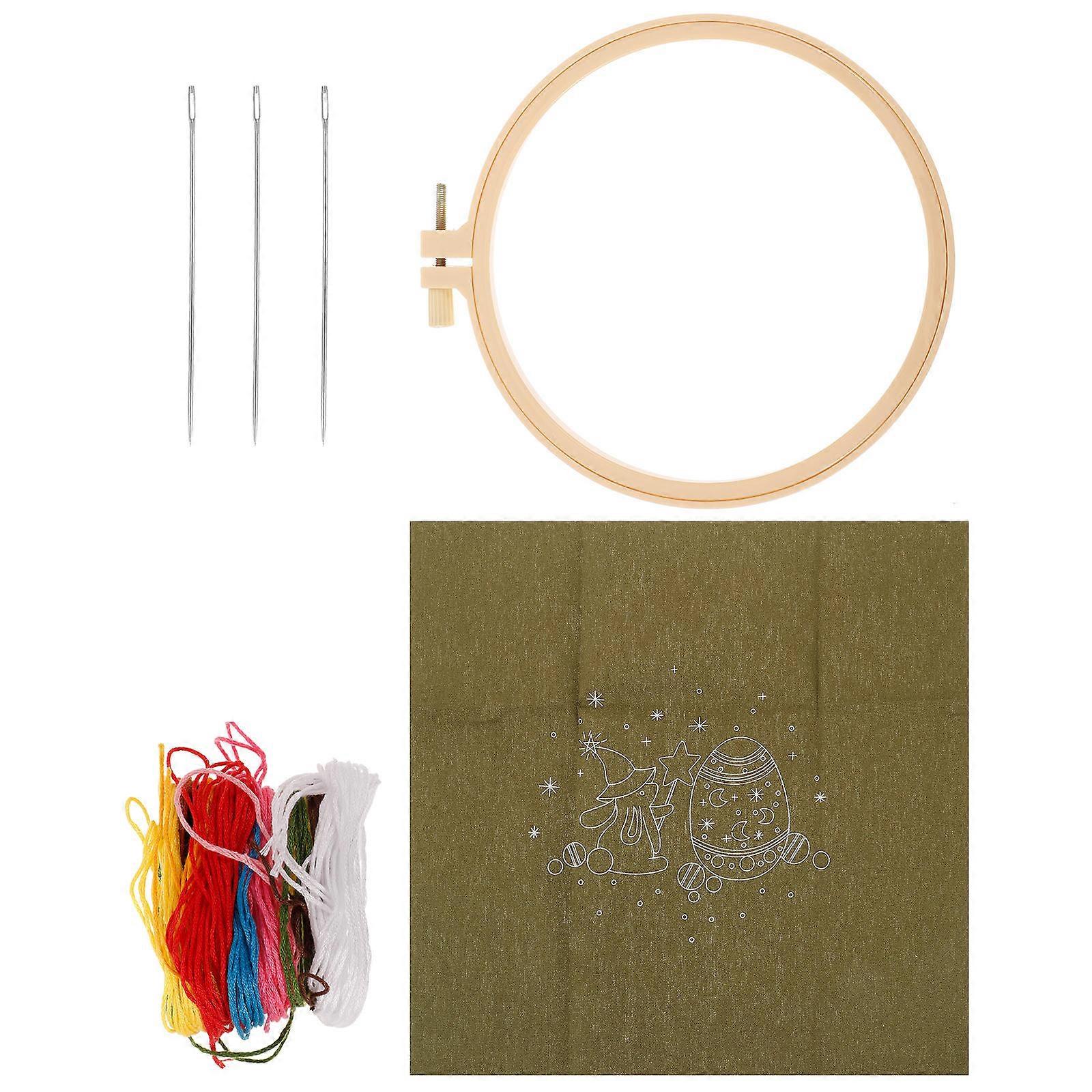 DIY Embroidery Kit for Adults with Assorted Color Threads and Plastic Hoop Safe Gentle and Fully Equipped 7 inch