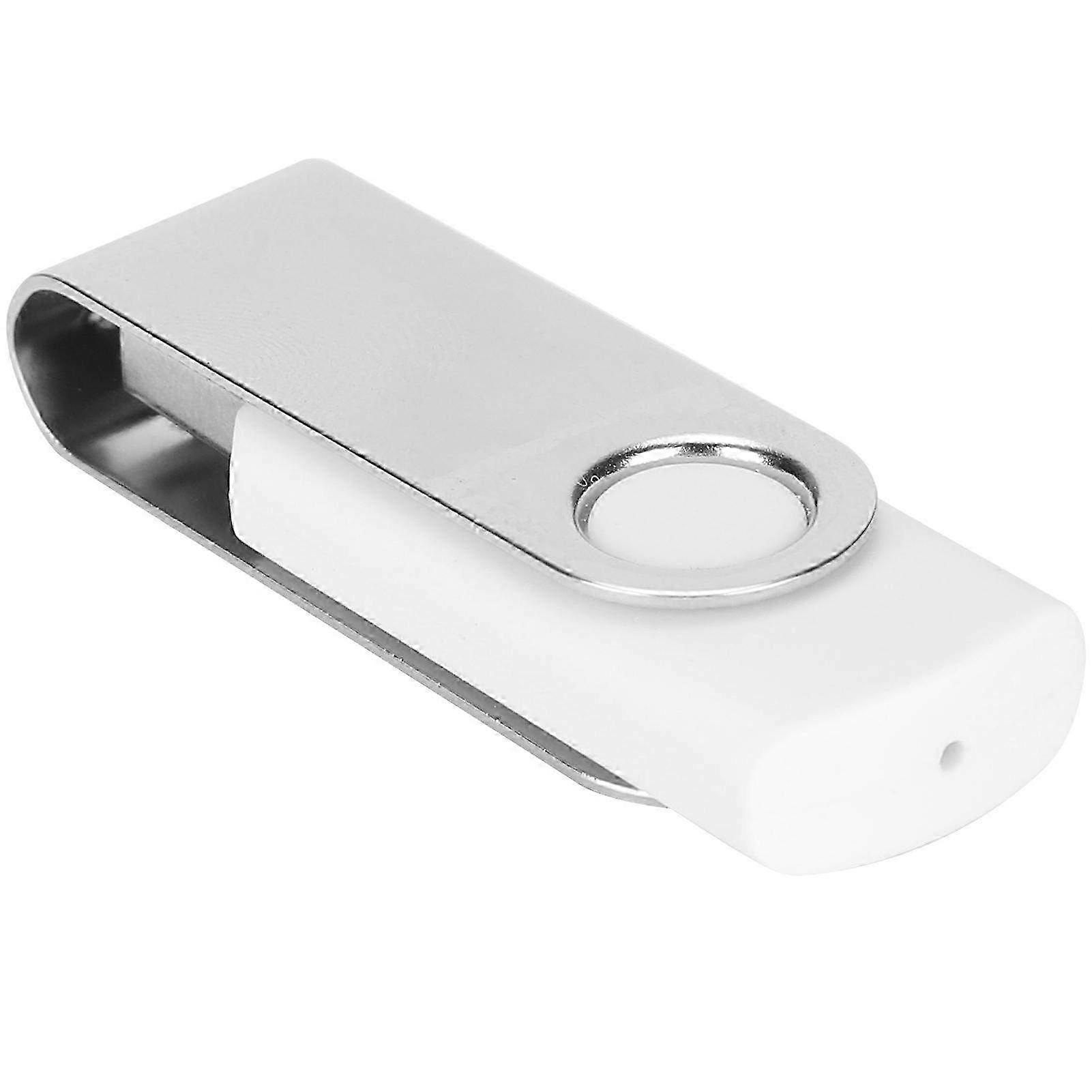 Rotatable USB Flash Drive in Candy White - Portable Storage Memory Stick for PC & Tablet - Lightweight & Stylish Design