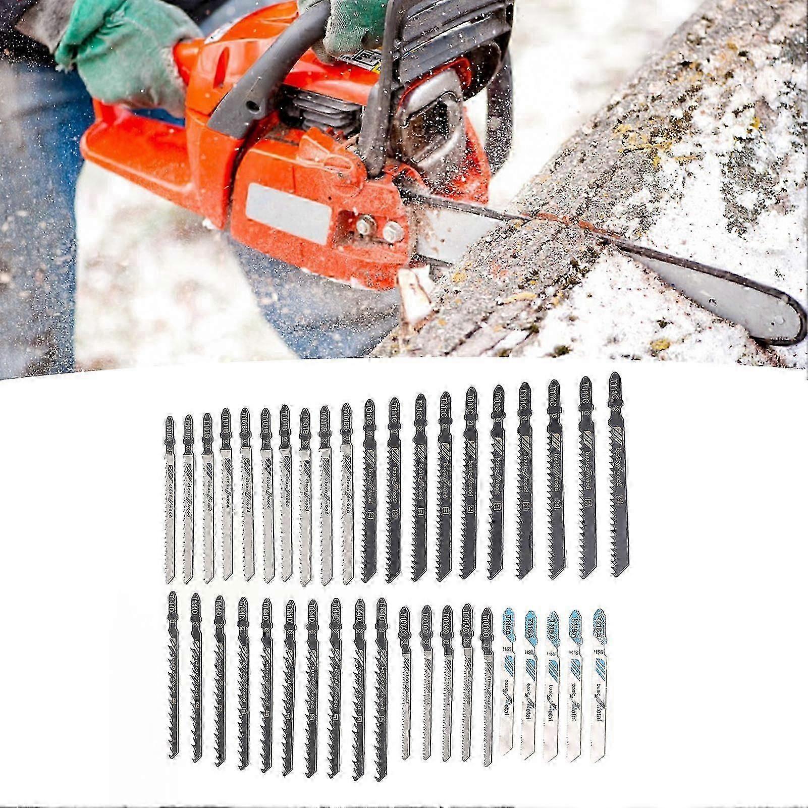 2025 40Pcs Jigsaw Blade 6 Types High Speed Steel Reciprocating Sabre Saw Cutting Tool for Wood