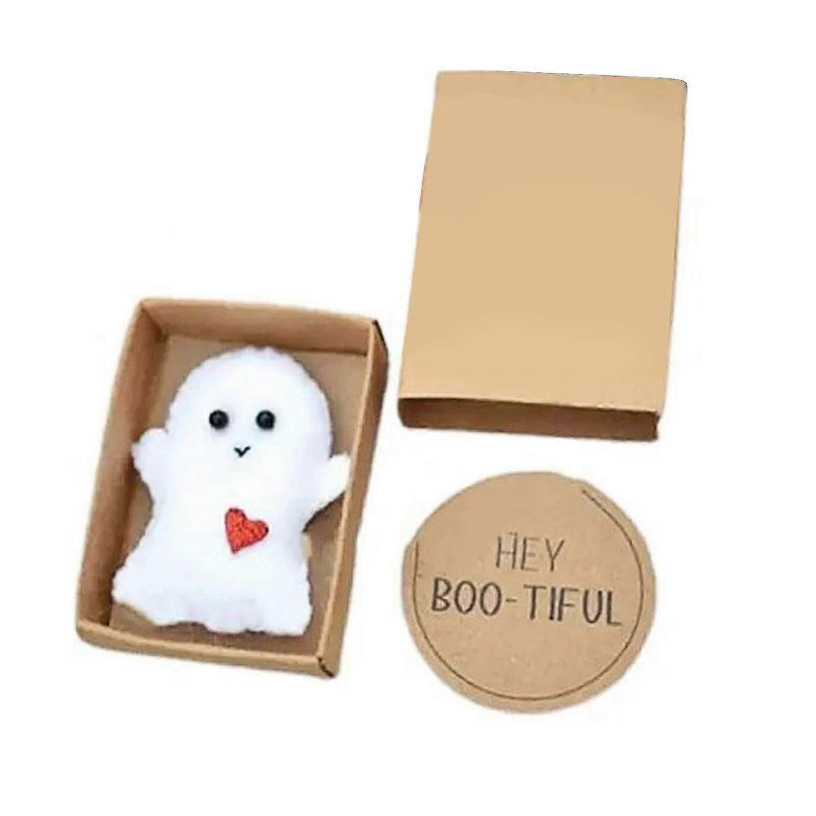 Love Hug Mini Ghost Gift with Greeting Card - Αξιολάτρευτο βελούδινο παιχνίδι φάντασμα για το Halloween ή το χαριτωμένο δώρο