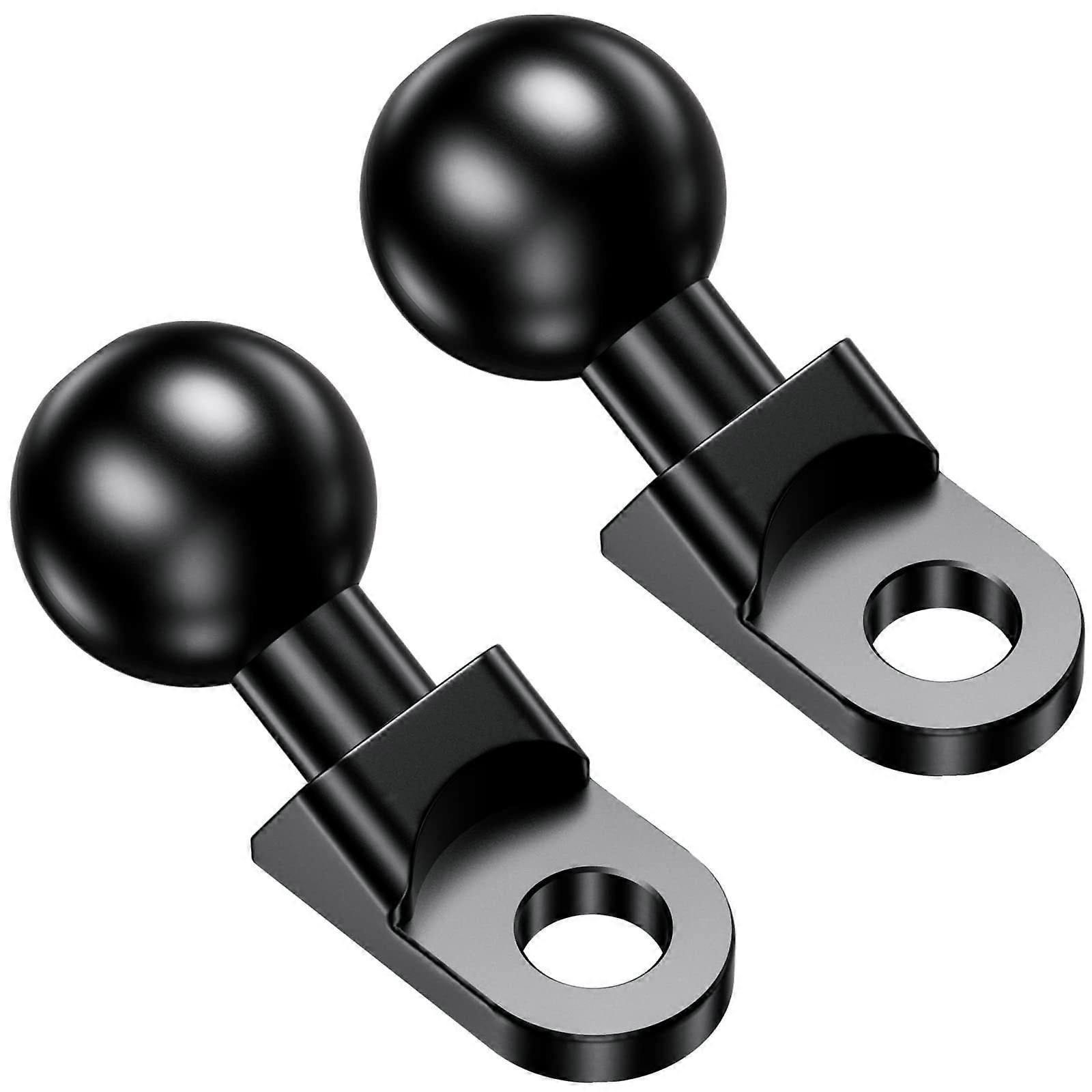 Aluminium Alloy Rear View Mirror Mounting Base Set Of 2 With 1 Inch TPU Ball And 10 Mm Hole for RAM Mounts Size B R12