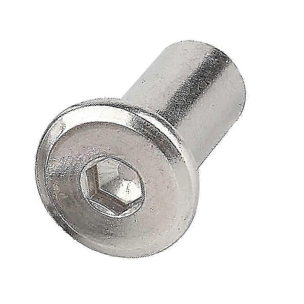 Stainless Steel Lock Nuts - M8 Hex Internal Thread, Flat Head Cylindrical Nuts, Rivet Nuts For Wood
