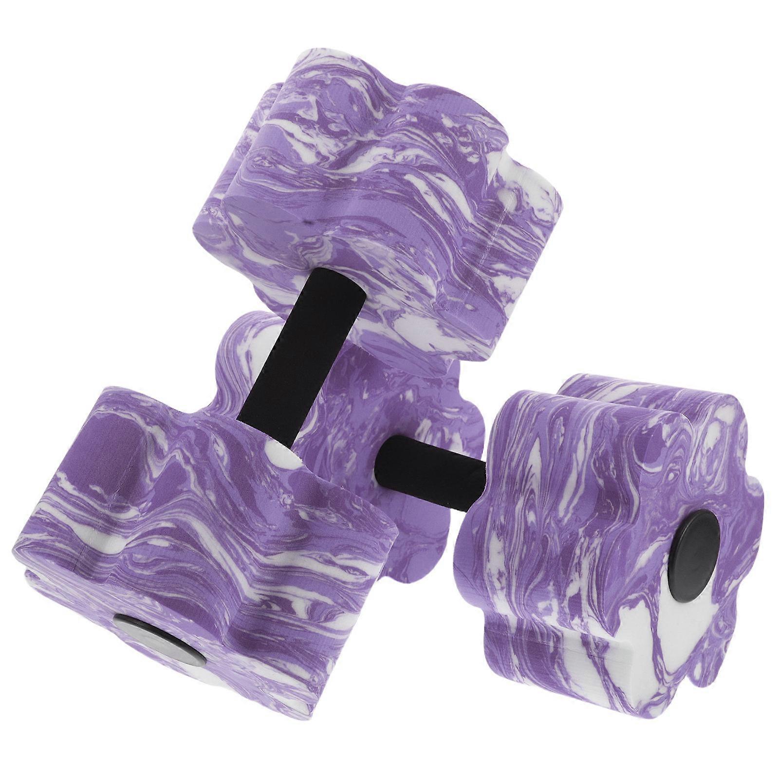 Water Fitness Dumbbells 2Pcs Eva Dumbbell Shape for Kindergarten Sensory Training and Balance Development Available in Violet Color