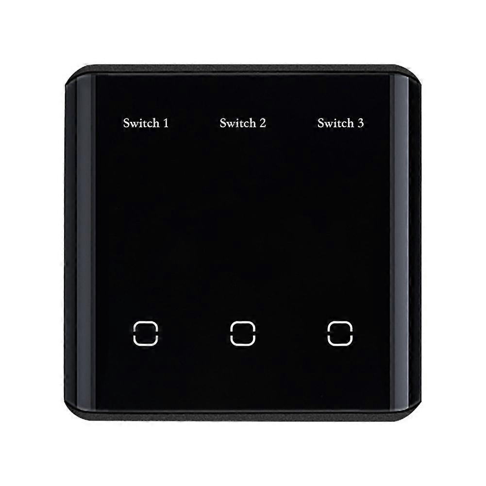 TUYA Smart ZigBee 3.0 Wireless Smart Touch Switch Light Emitting Diode Screen EU Plug Black