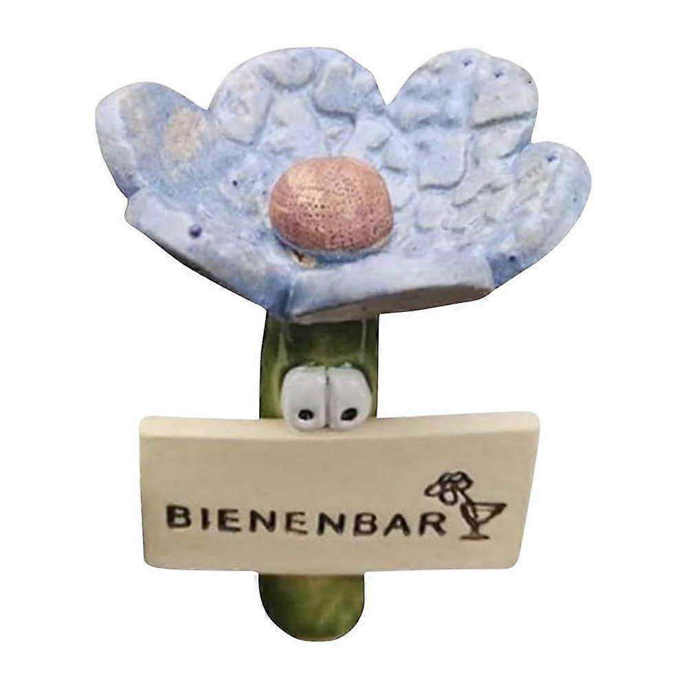 Insect Drinker Resin Garden Simulated Flower Shaped Insect Drinking Tool (Blue) Blau