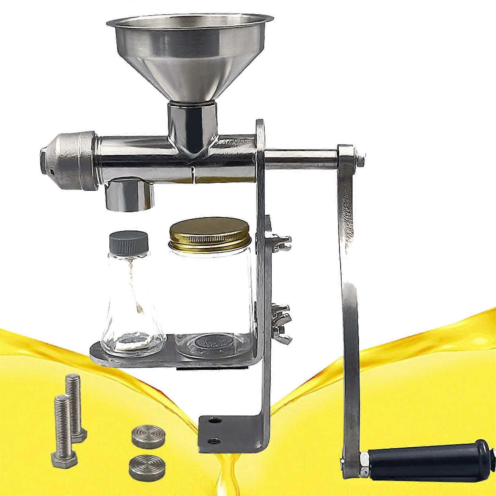 Manual Oil Press Stainless Steel Small Oil Press for Peanut Sesame Walnut Rapeseed Nut Seed Extraction