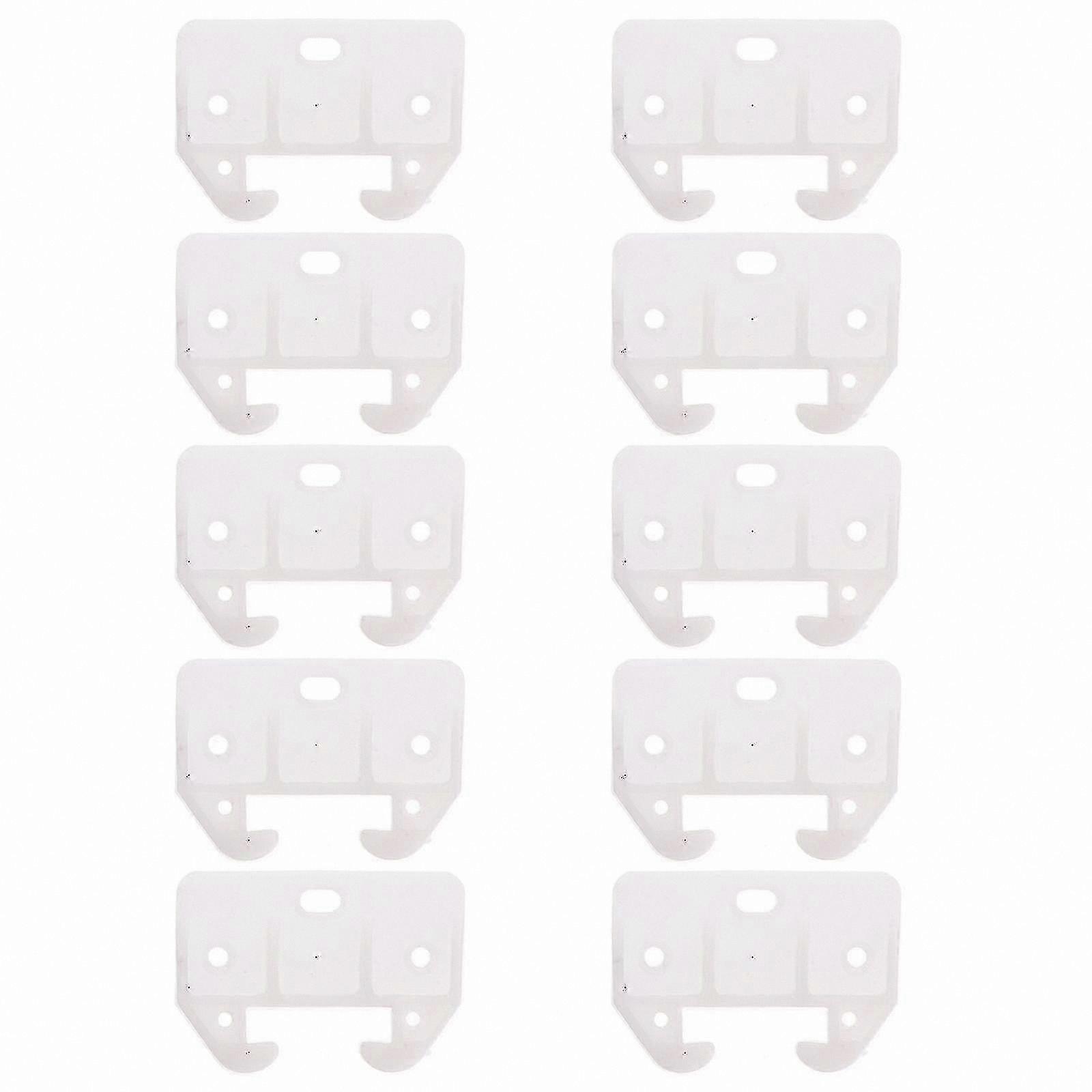 White Plastic Drawer Track Guides Replacement Slides for Furniture Repair