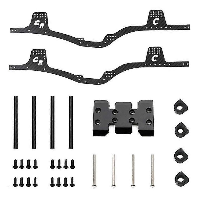 LCG Telaio In Fibra Di Carbonio Kit Telaio Rail Piastra Paramotore Corpo Post Mount per Assiale SCX10 1/10 RC Crawler