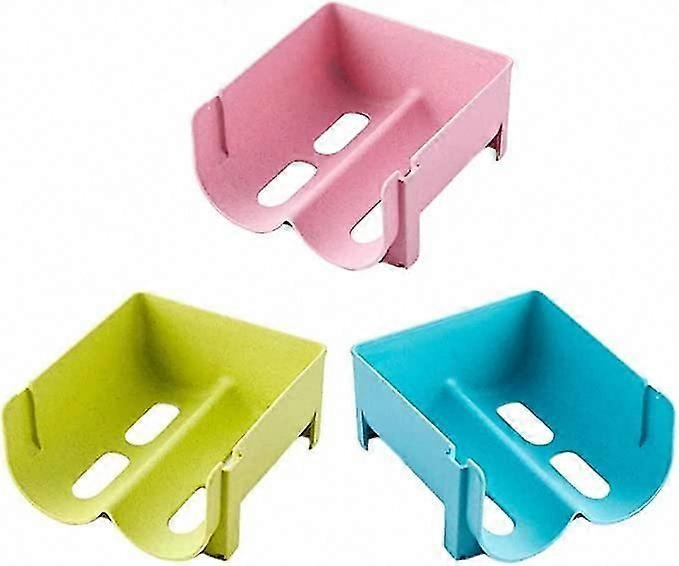 3-Piece Stackable Fridge Bottle Rack for Beer & Wine - Plastic Storage Organizer (3 Colors)