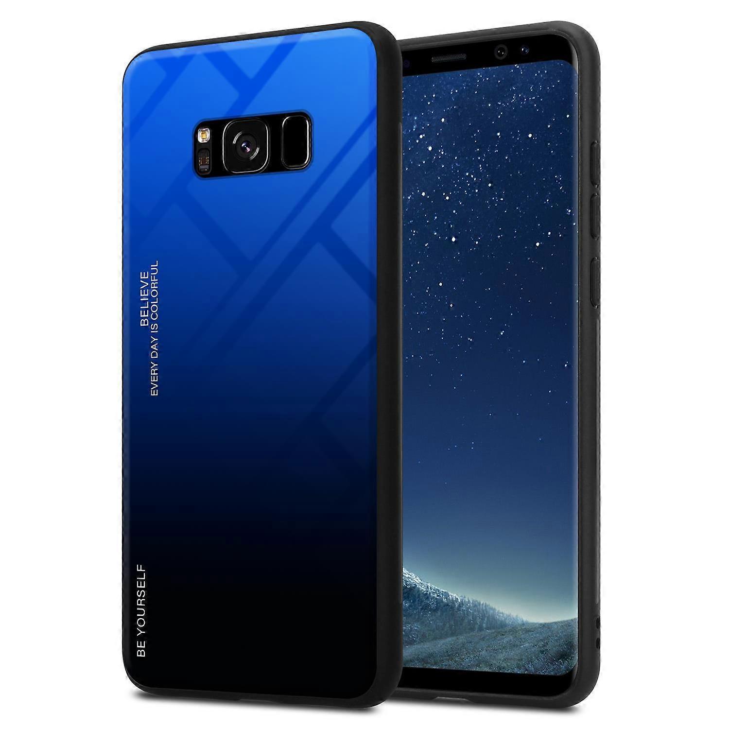 Samsung Galaxy S8 TPU Case - Back Cover with Protective Glass - Two-tone