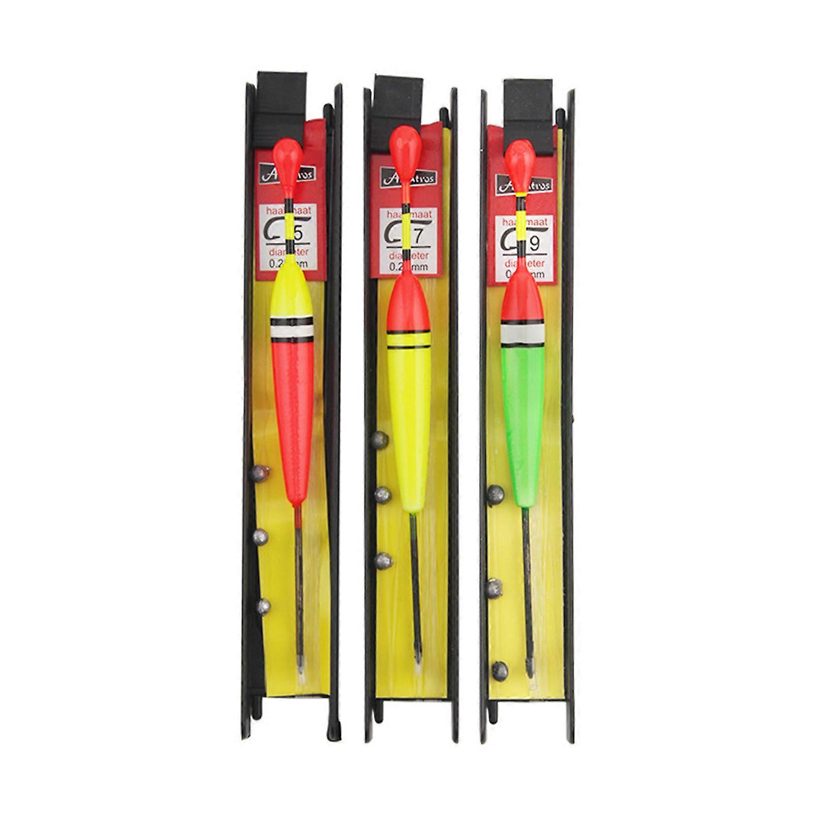 Pack of 3 Fishing Floating Bobber Indicators Float Fishing Tackle Accessories Fly Fishing Float Multicolor