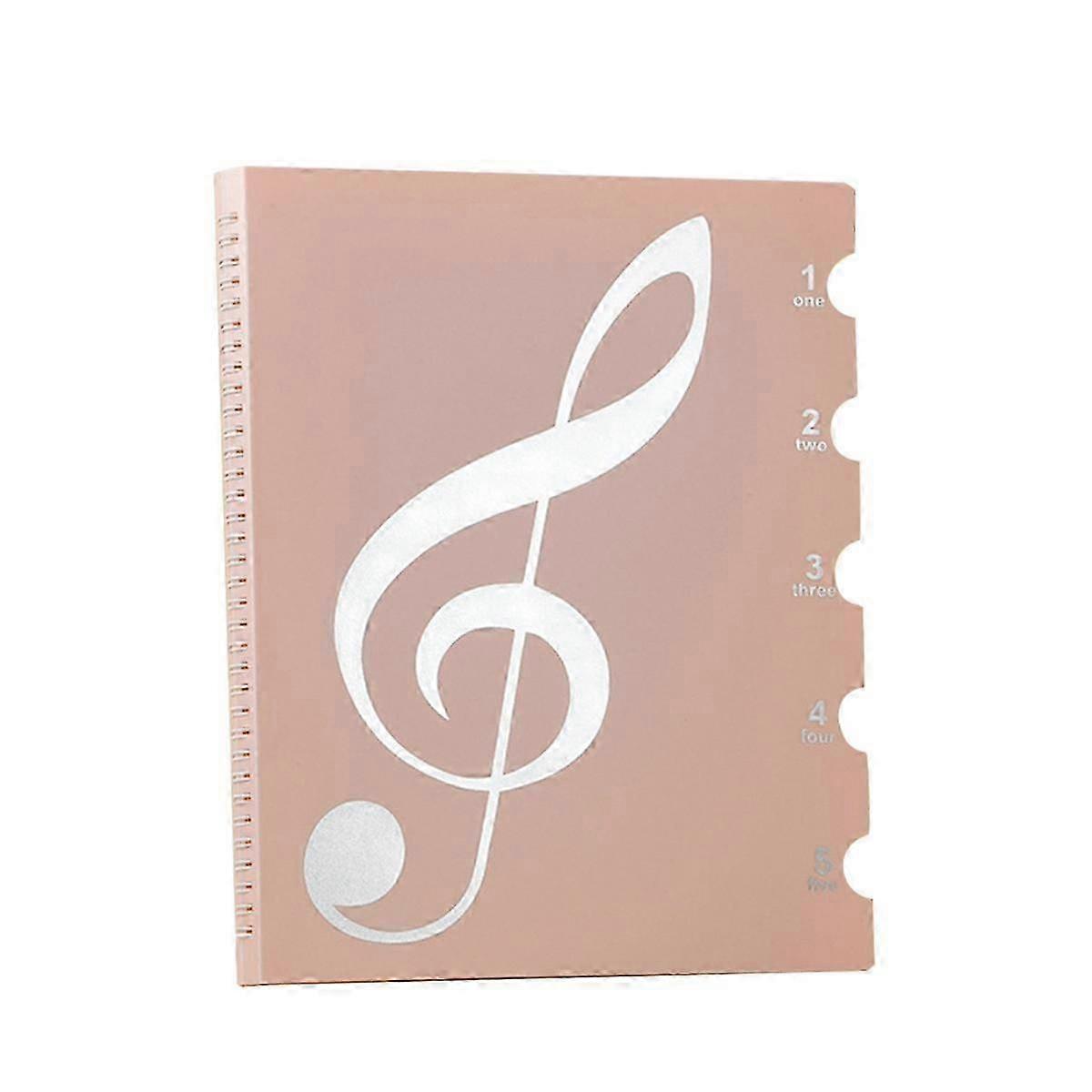 Sheet Music Folder, 60 Pages, Sheet Music/Holder,Fits Letter Size A4, Writable &amp; Detachable Choir Folder Pink