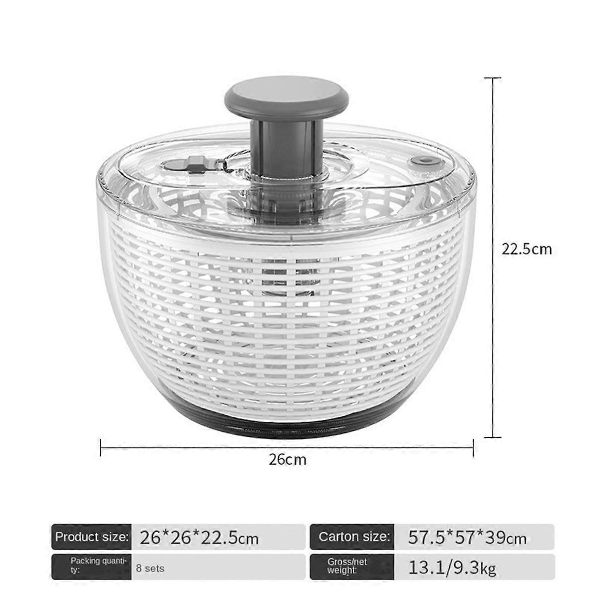 Dehydrator Lettuce Spinner Fruit Washer Bowl with Strainer