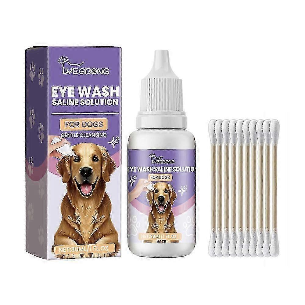 1-3x Dog-specific Natural Saline Eye Cleaning Fluid To Manage Tear Stains And Eye Discharge