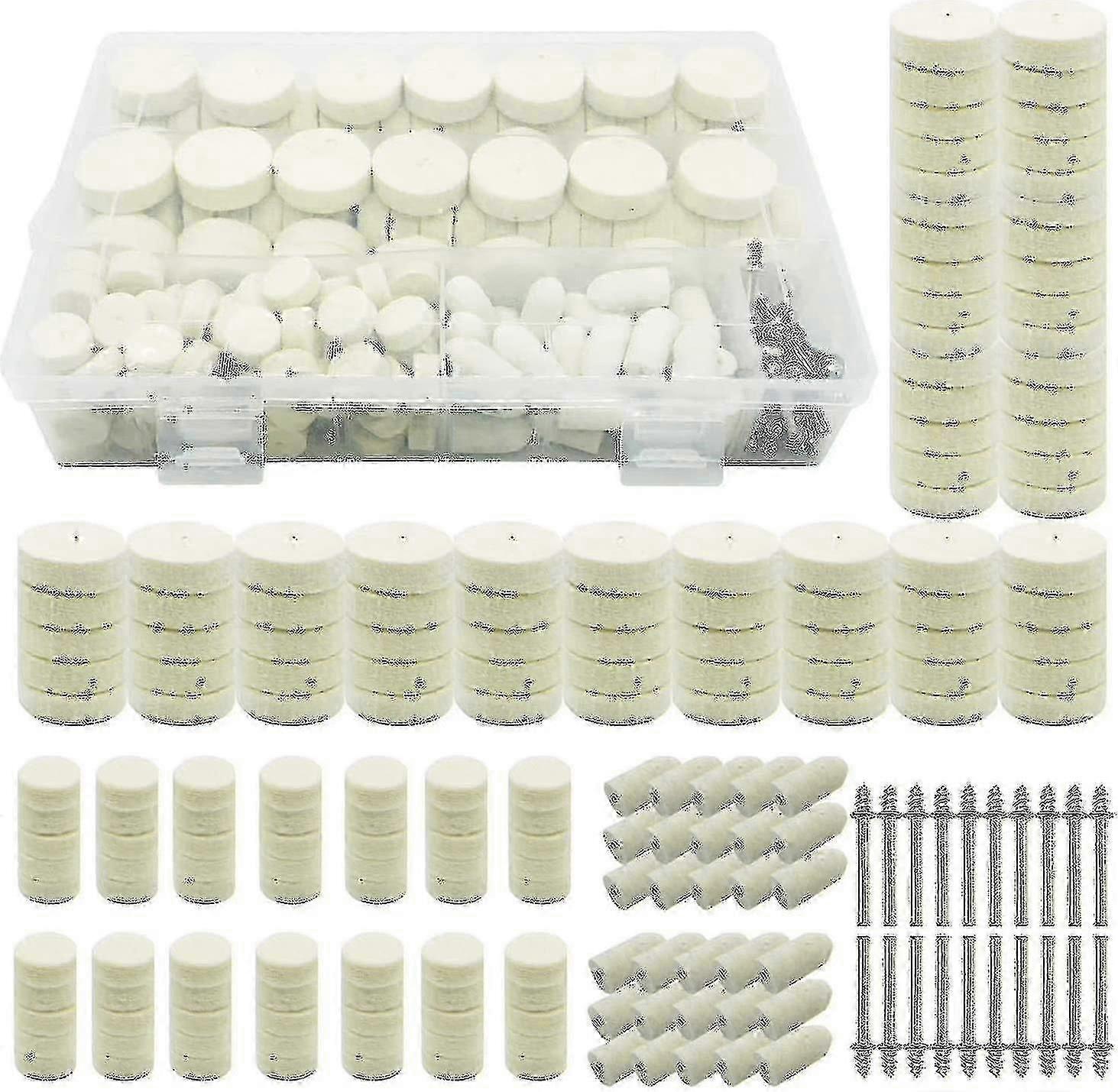 Rotary tool buffing pads for Dremel - 200 wool wheels with metal shank