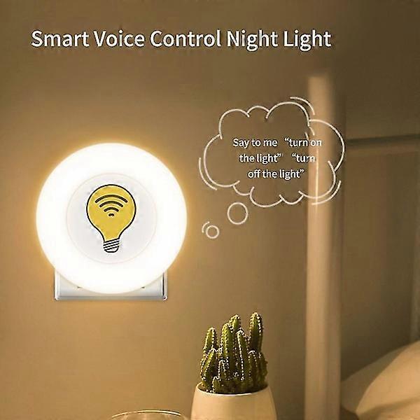 Voice Activated Night Light, Voice Controlled Lamp, Sound Sensor Lamp, LED Night Light