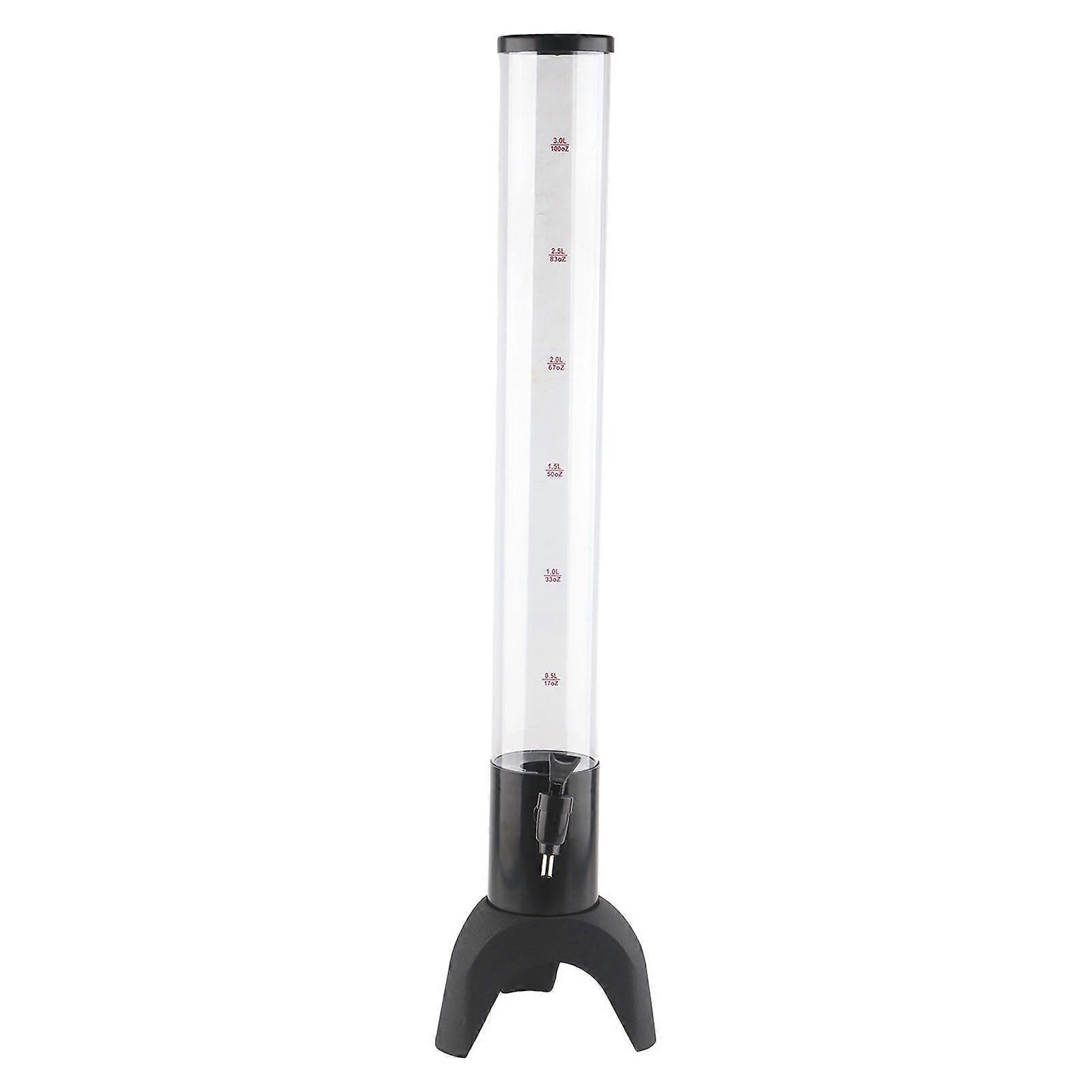 Removable Ice Tube Three Legged Beer Tap Tower 3L Draft Beer Tower Beverage Dispenser