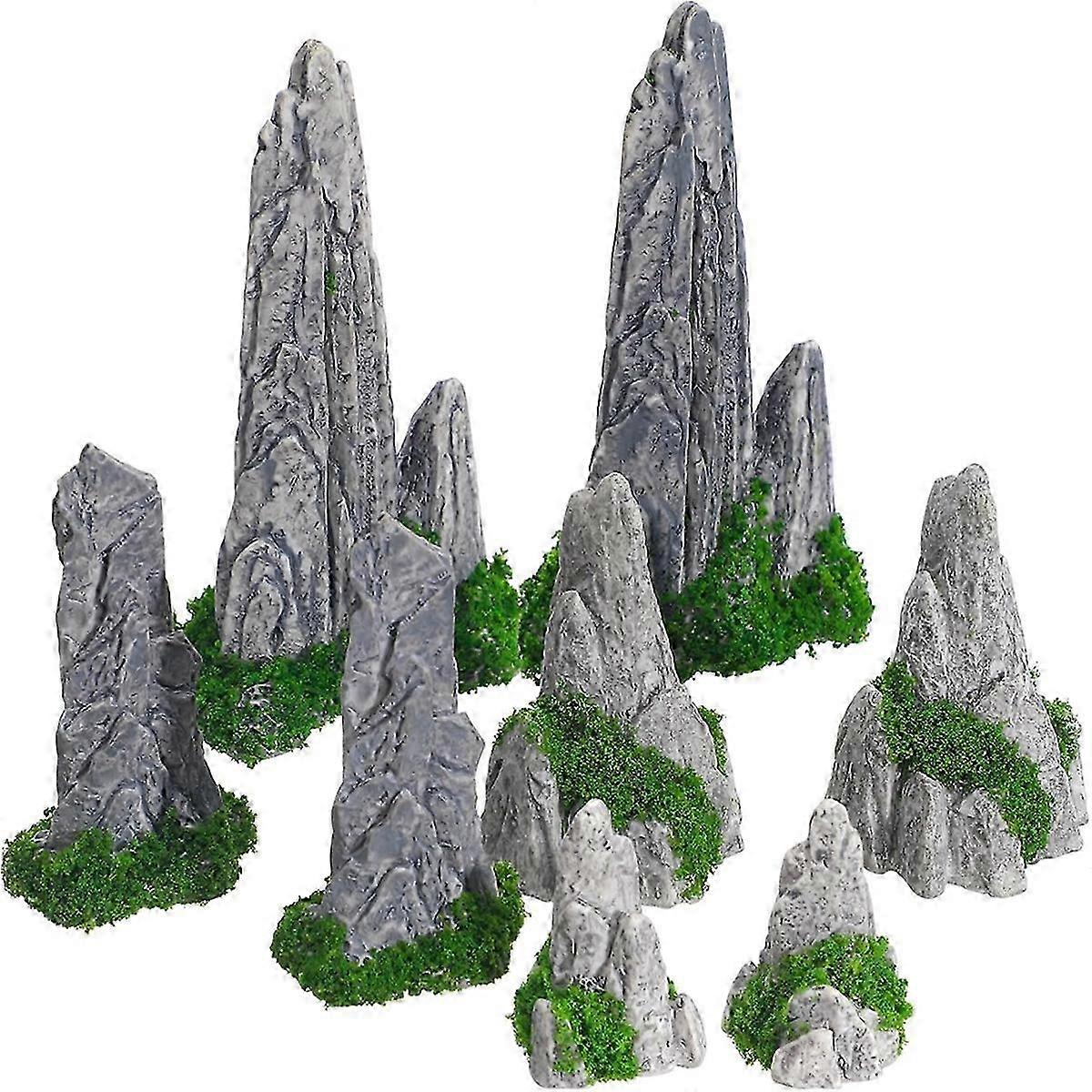 Mountain Decorative Miniature Set,for Indoor Garden Accessories,8 Pcs