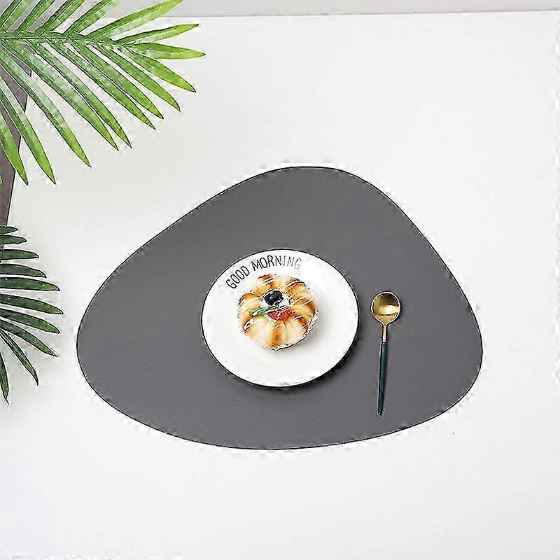 Placemats Round Leather for Dinner Table Mats Heat-Resistant Non-Sl...