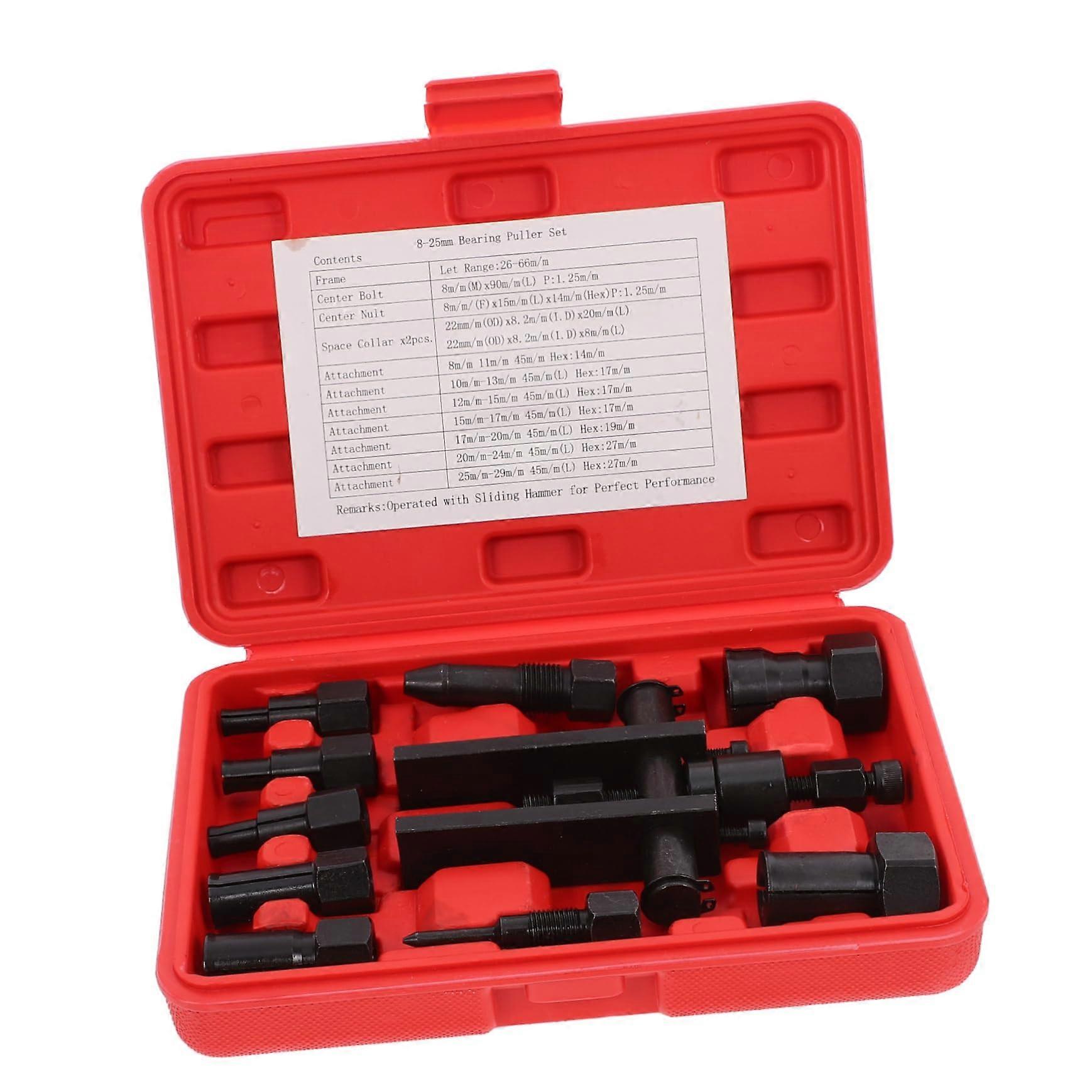 Motorcycle Bearing Puller Kit 10Piece Strength Hub Removal Tool Easy Assembly Compatible With Motorcycle Hubs