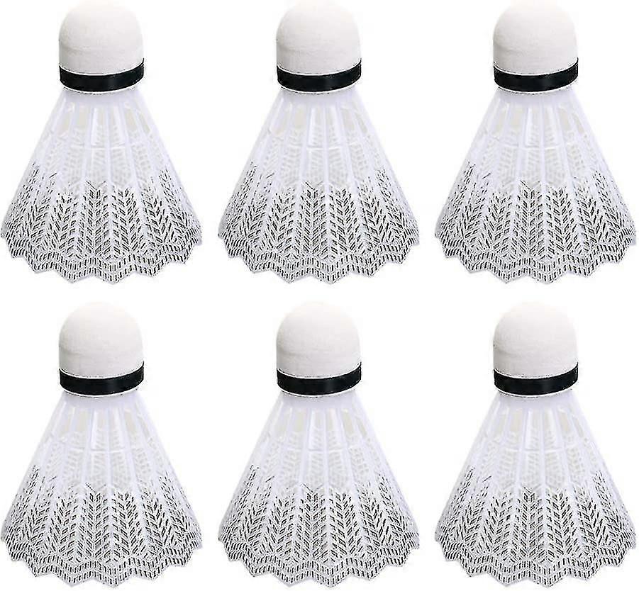 24pcs Plastic Badminton Feather High Speed Shuttlecocks Birdies Balls(white)