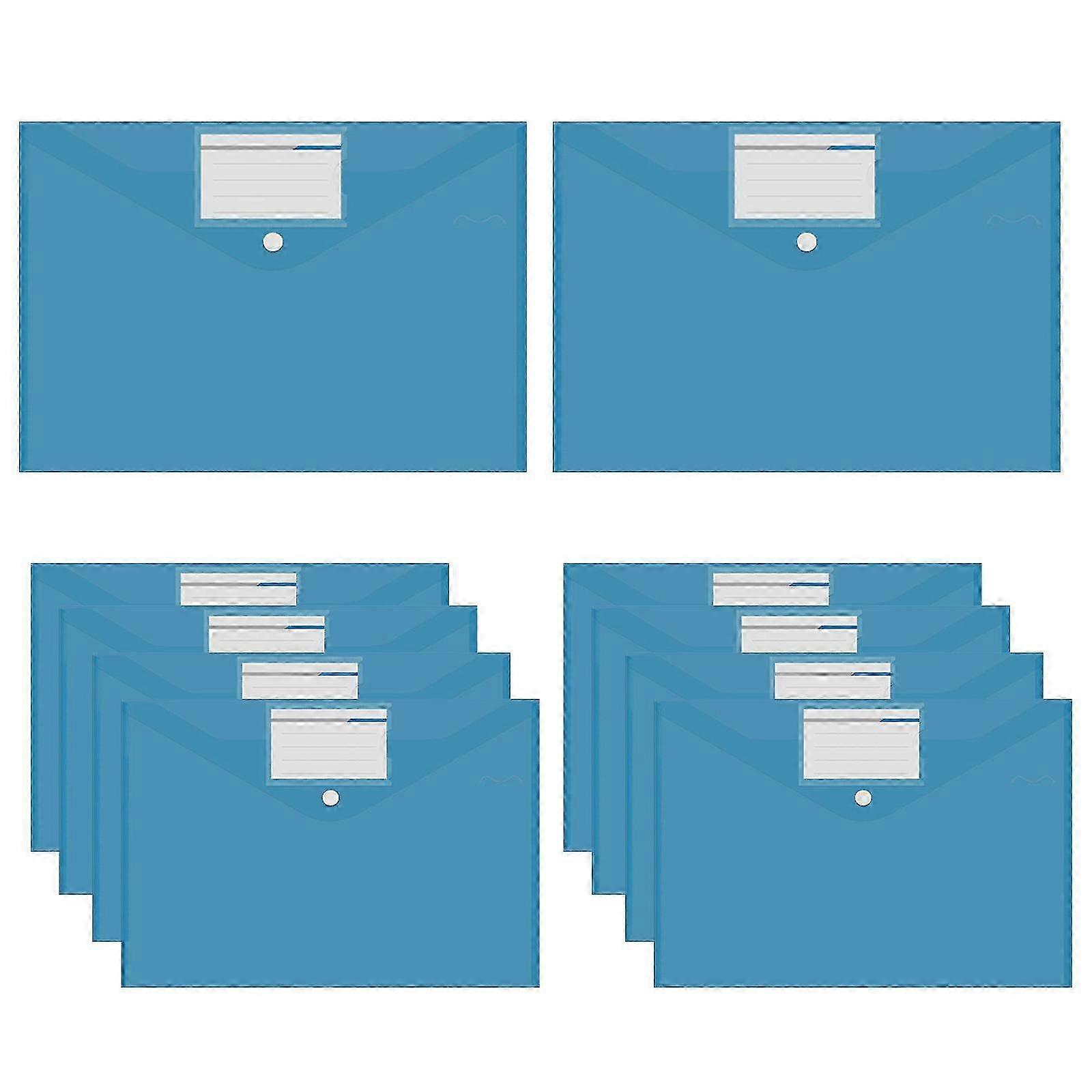 10x File Folder with Label Pocket Multipurpose A4 Folders Wallet Document