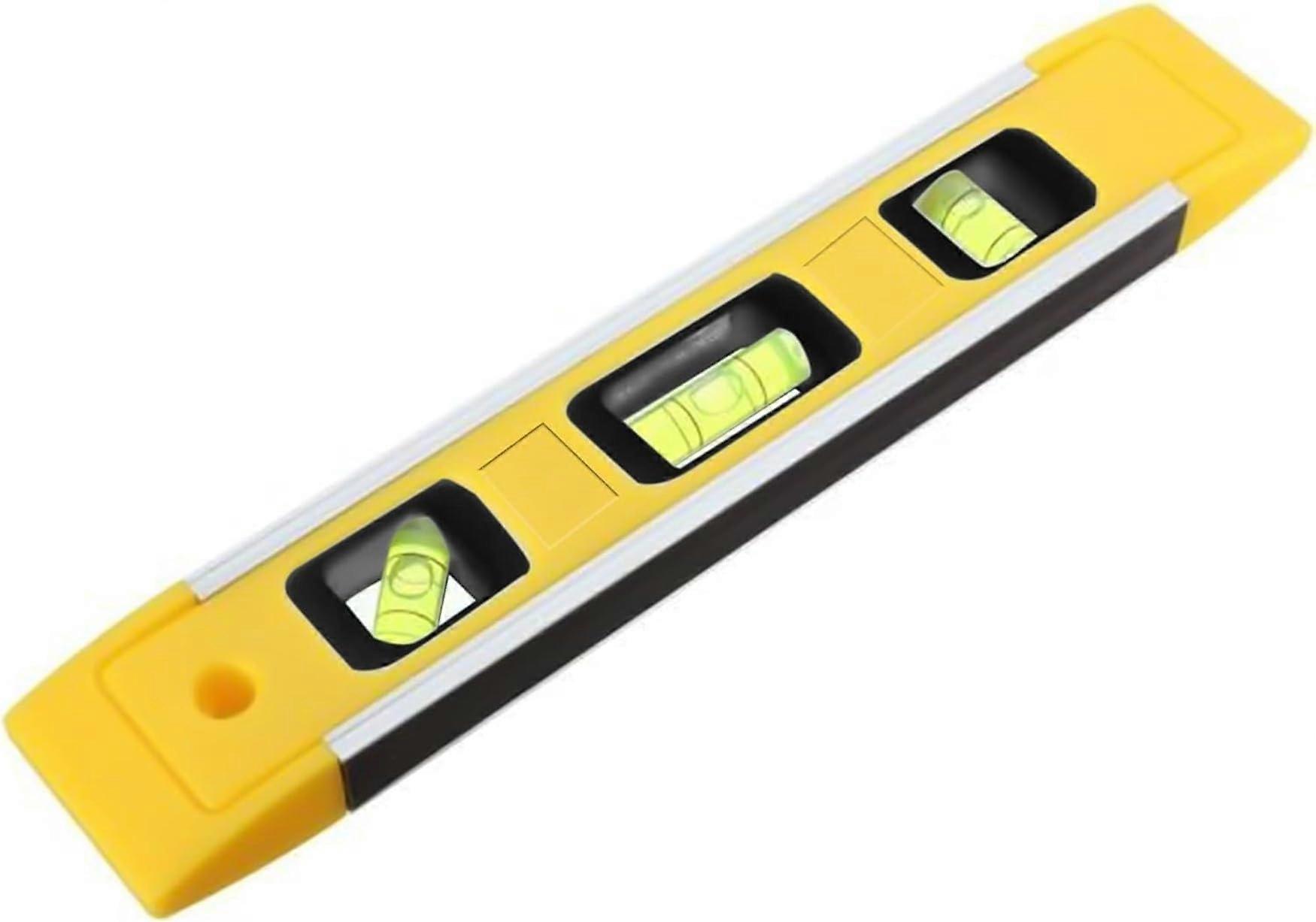 Magnetic Spirit Level 230mm/9Inch HeavyDuty Torpedo Level With 3 Bubble Vials (45, 90, 180) For DIY Carpentry