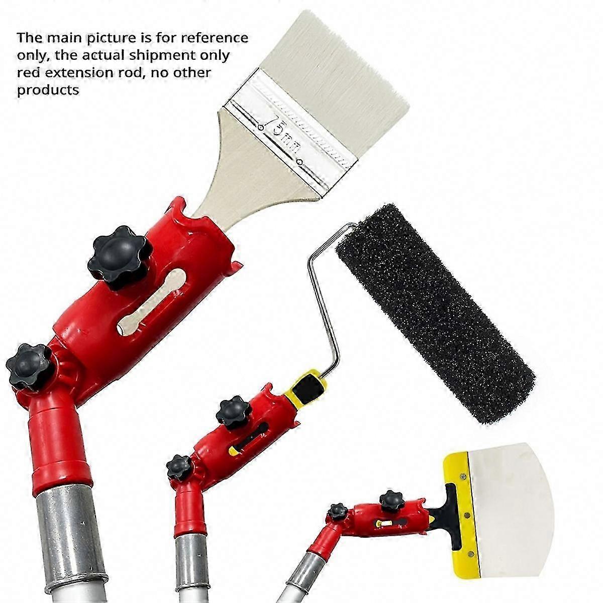 Multi-Angle Paint Brush Extender Red, Paint Edger Tool for High Ceilings, Extension Pole Attachment