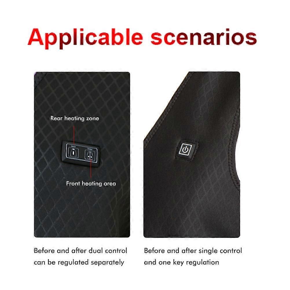 Slim Electric Heating Vest USB Warm Jacket Winter Heated 8-Zone