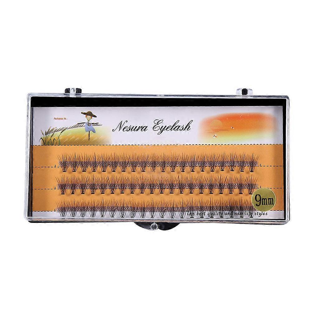 Natural and soft false eyelash extensions, luxury eyelashes, volume, 3D fans (9 mm)