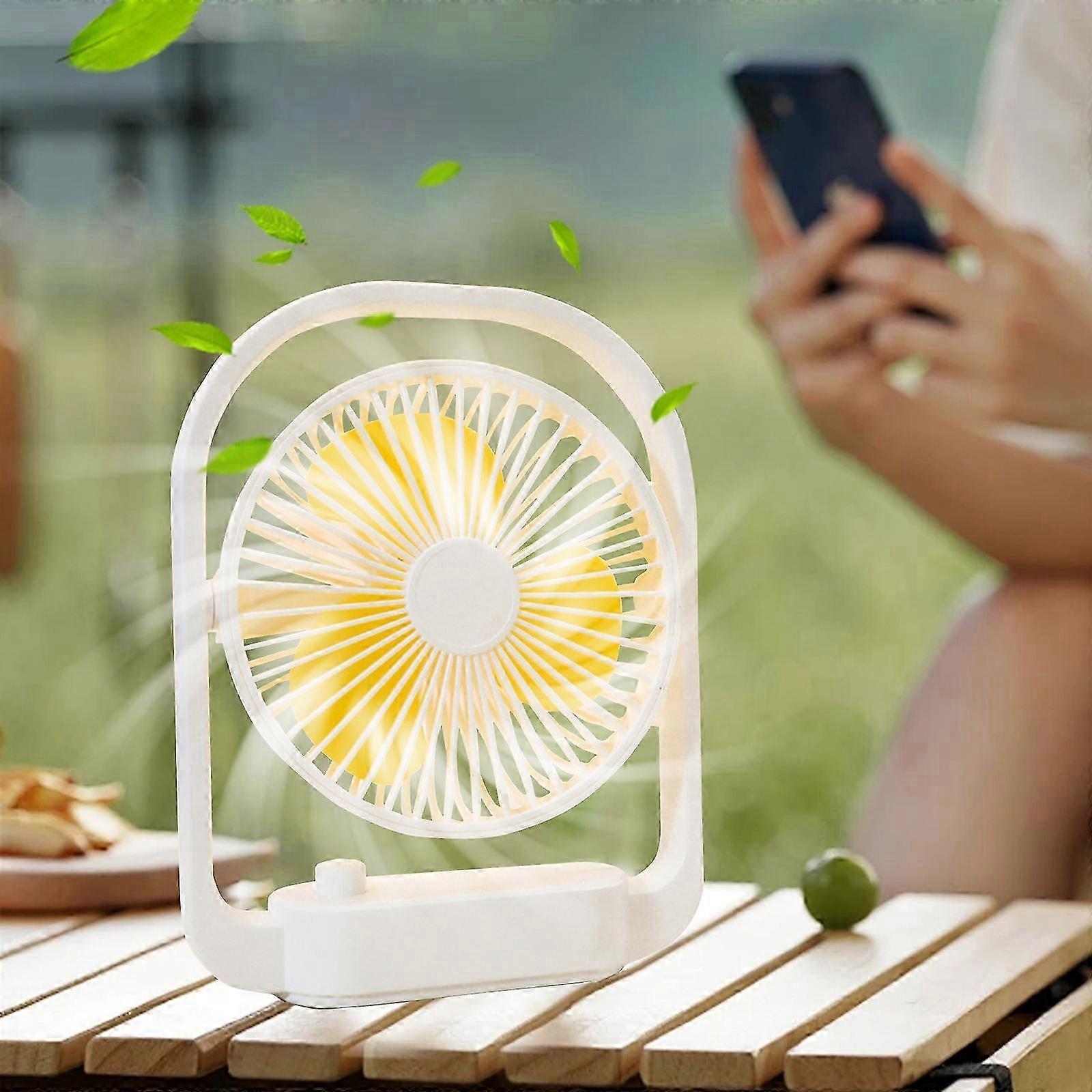 Outdoor Portable Handle Small Tabletop Fan With Infinite Speed Regulation Soft And Long-lasting Desktop Fan BBCC 2025