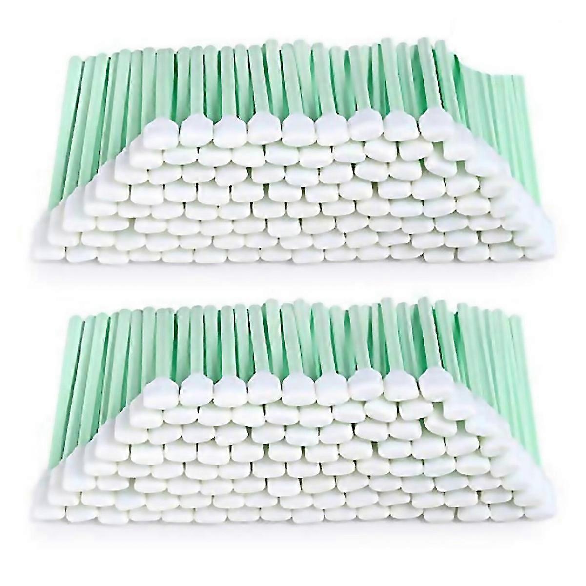 For 100pcs Foam Cleaning For Lab Sponge Tip Swabsgreen
