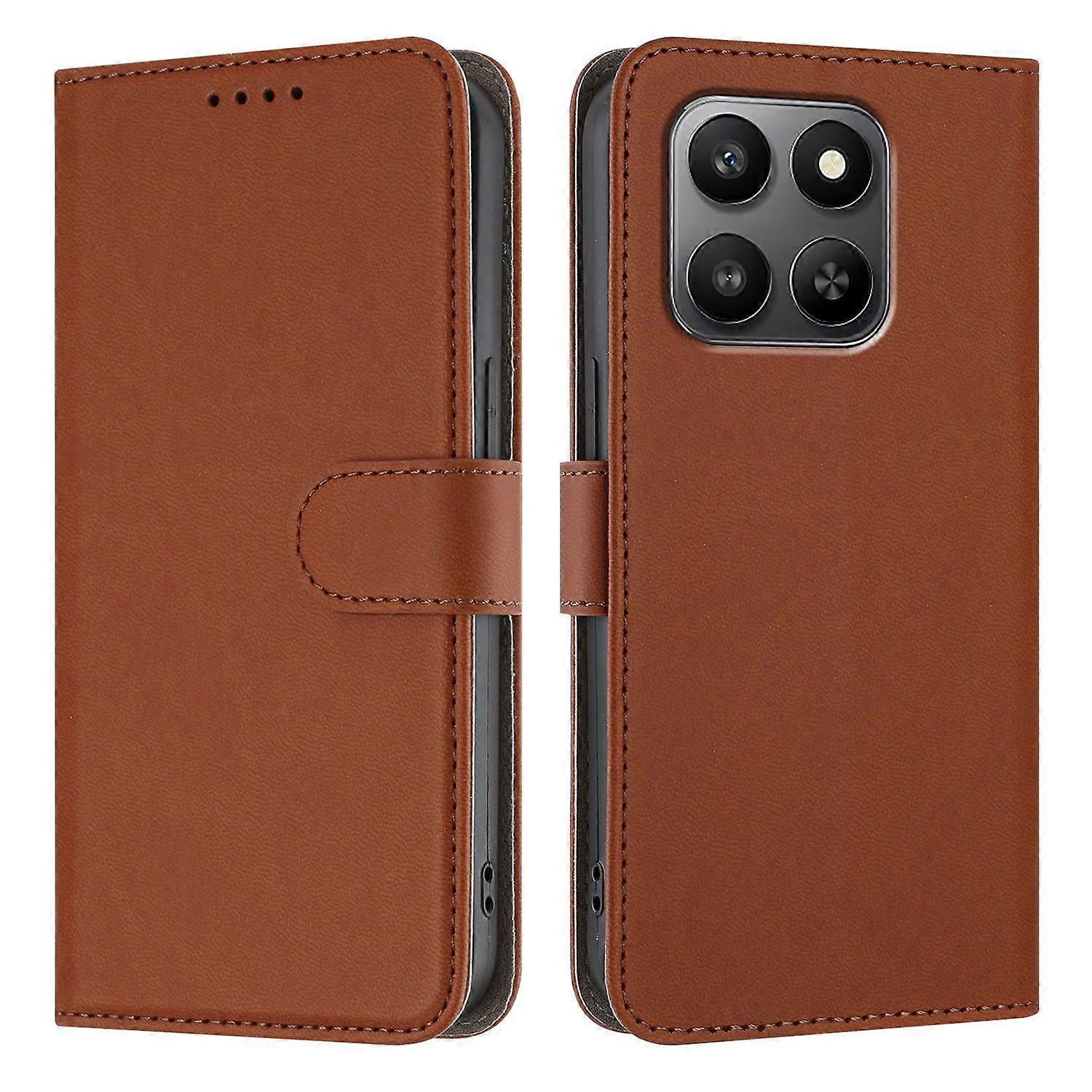 For Honor 400 Smart Leather Case Solid Color Phone Cover with Wallet