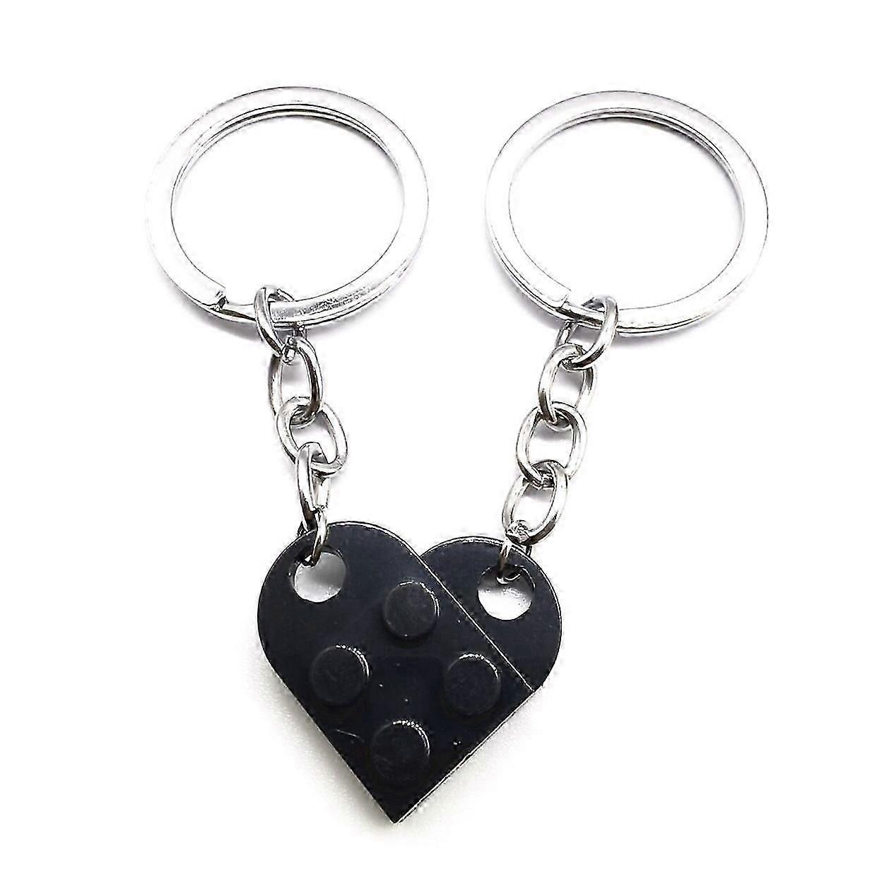 2pcs Love Building Blocks Keychain Couple Key Puzzle Couple Keychain Set Buckle Couple Gift