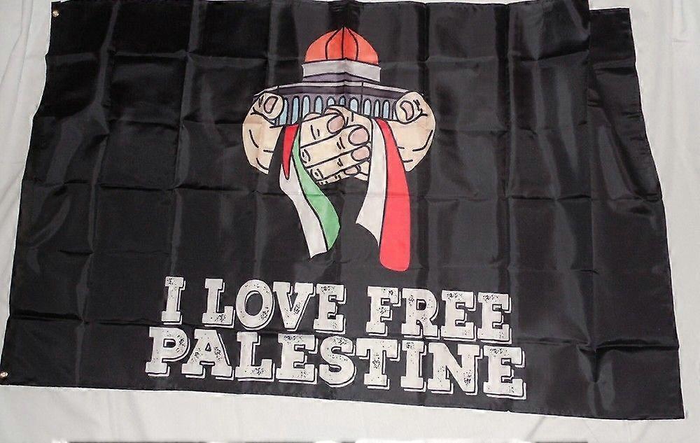 Nouveau drapeau de la Palestine libre avec le poing
