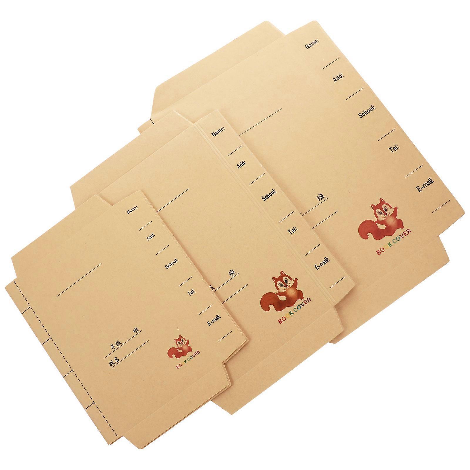 Kraft Paper Book Cover for Textbook Protection 30Pcs Assorted