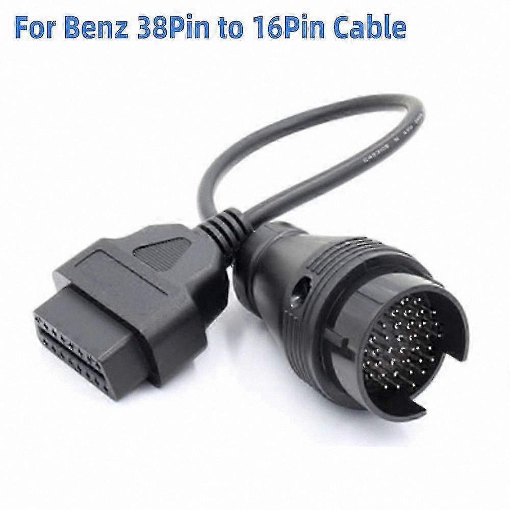 38-Pin to 16-Pin OBD2 Adapter Cable for Automotive Diagnostics Connection Durable Transfer Tool
