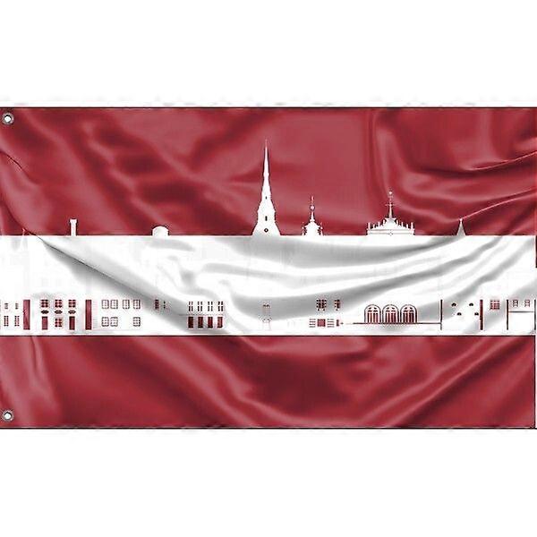 Flagget til Rigas skyline FG1798