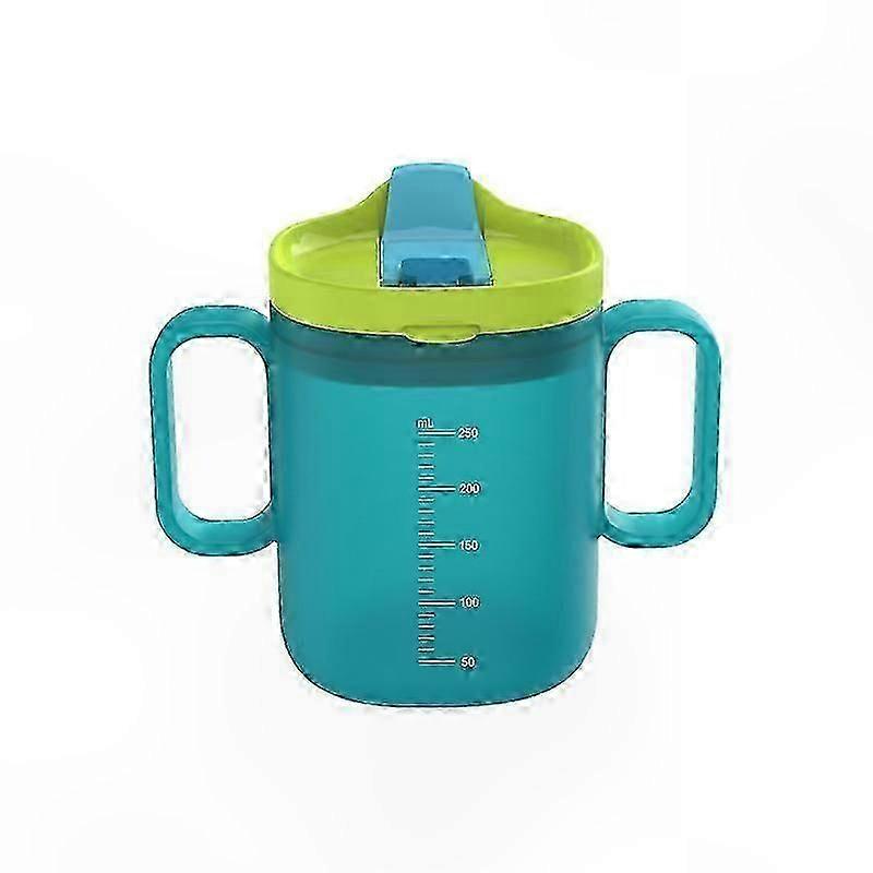 No-Spill Drinking Cup with Handle and Lid for Adults, Straw Included, Suitable for Elderly and Disabled, Convalescent Care Essential FG20250