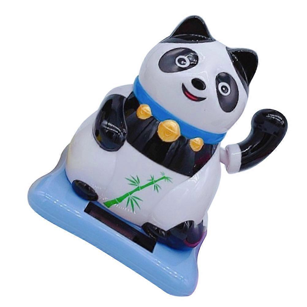 Panda Car Ornament for Decor 5Pcs Solar Powered Panda Dashboard Figurines