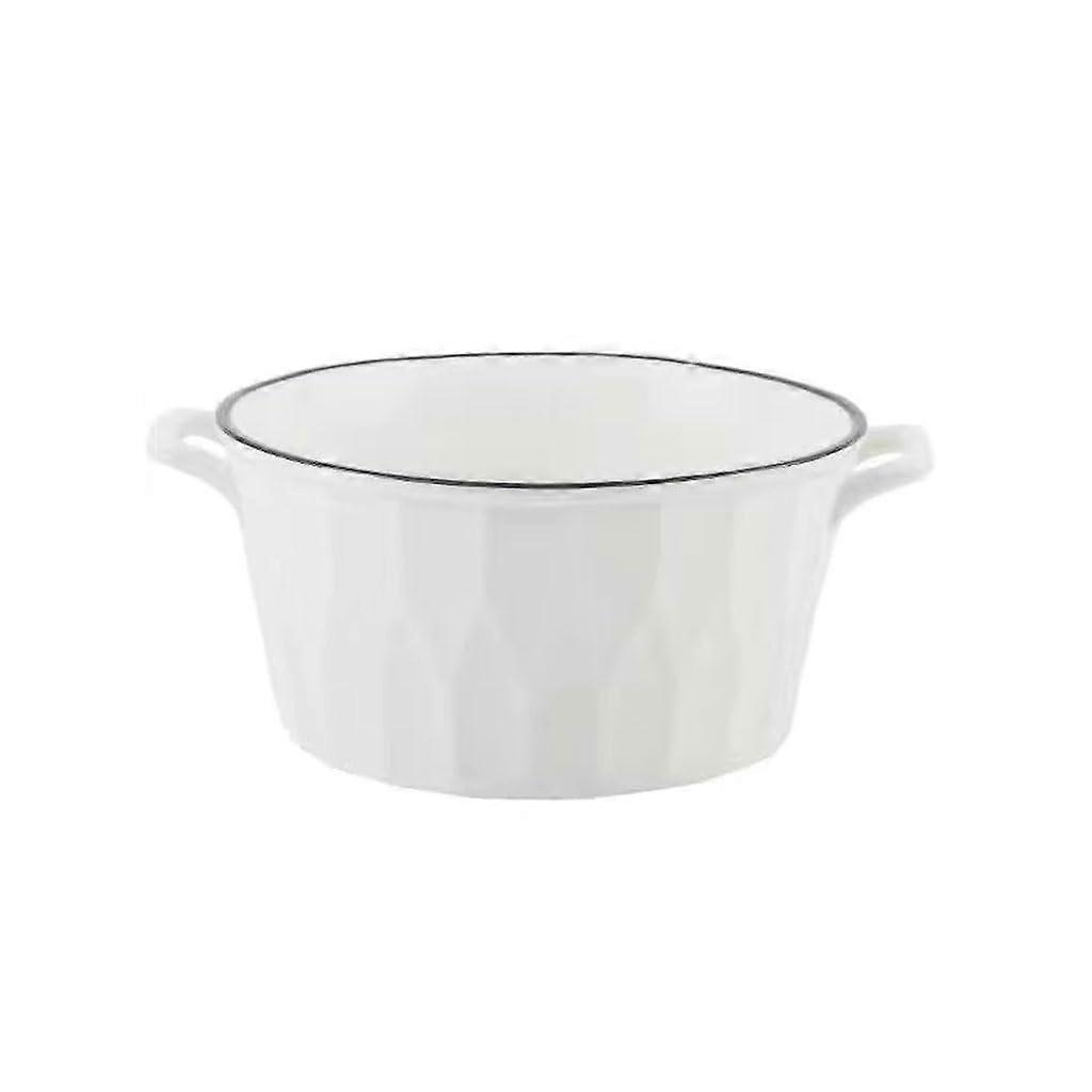 Ramen Bowl Nordic DoubleEar Ceramic Large Size Noodle Bowl MultiUse For Instant Noodles, Fruit Salad, Breakfast