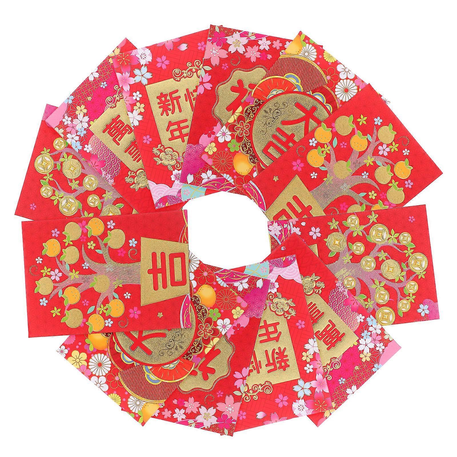 Chinese New Year Red Envelopes Red Envelopes Decorative Lunar New Year Symbolizing Good Luck 60Pcs