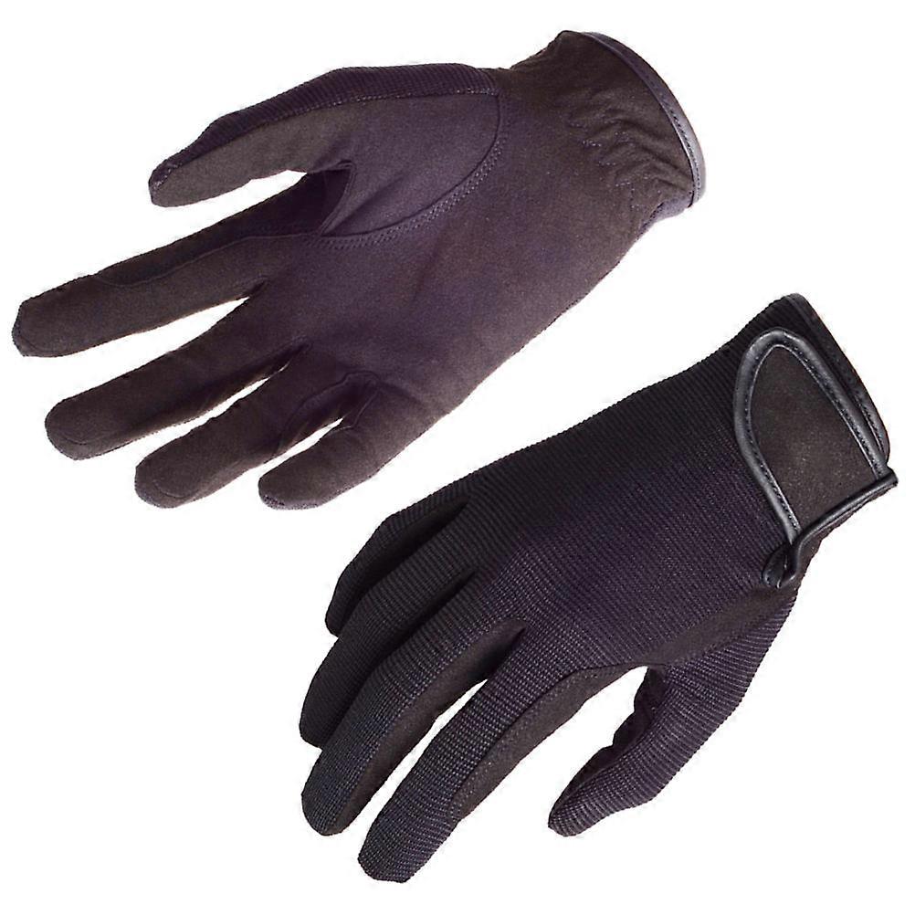Equestrian Gloves Black Microfiber Gloves for Riding Use 3Pairs