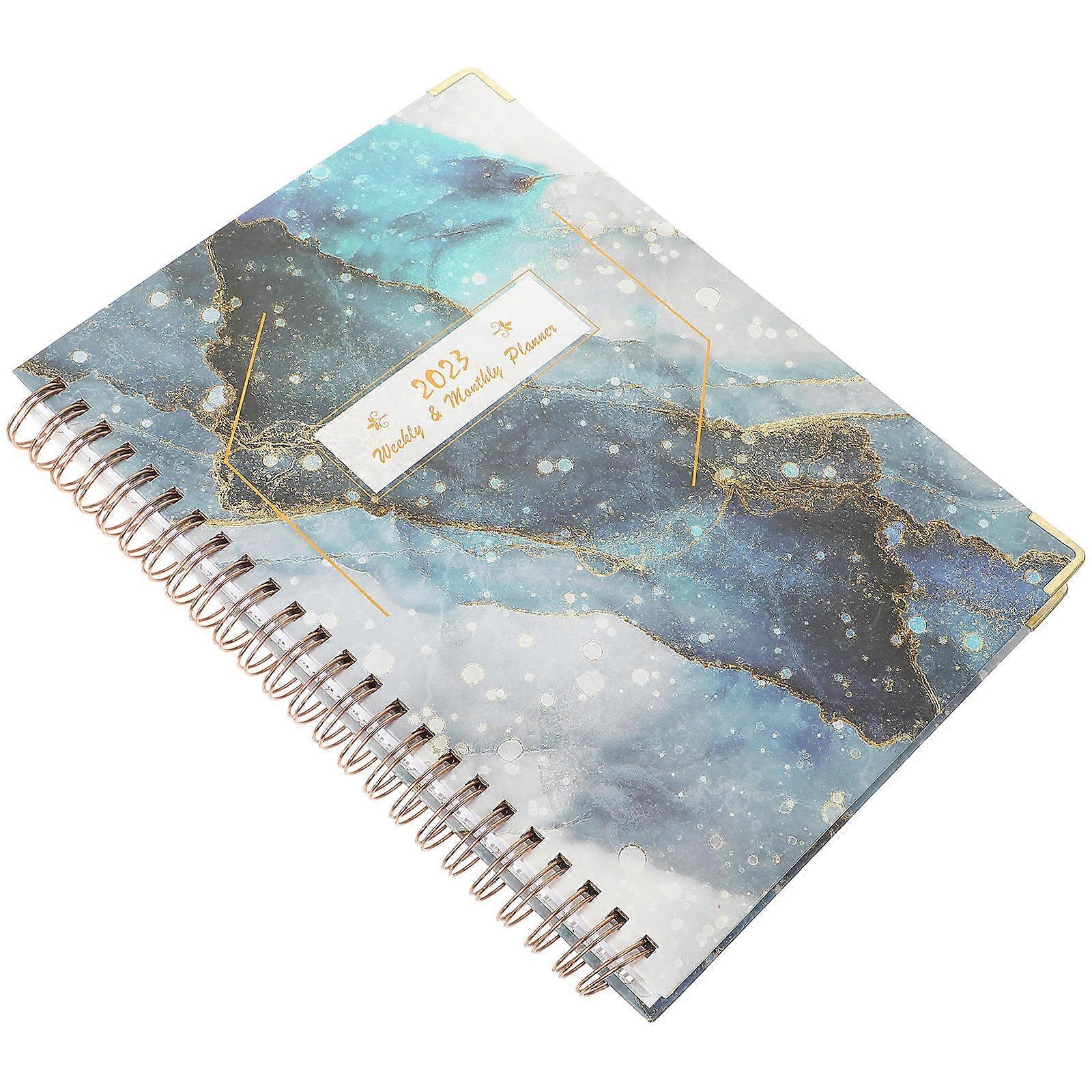 5Pcs Coil Design Notepad Rectangular Shape for School and Daily Use by Students with Portable Writing Features in Blue Color