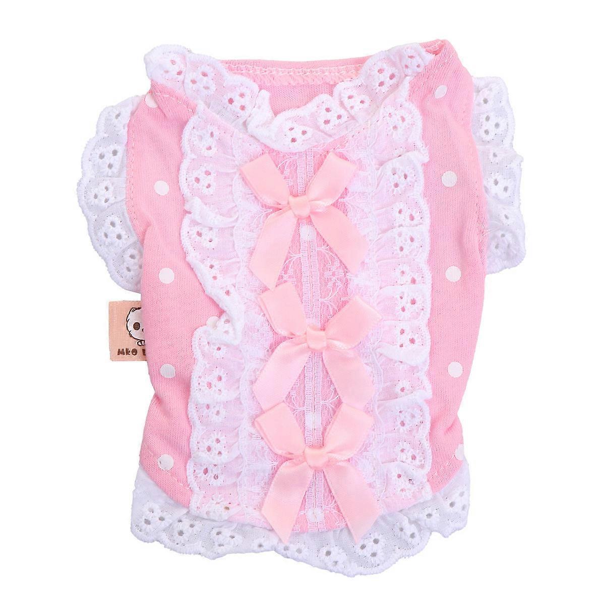 Pet Accessory Small Rabbit Summer Vest Clothes 3Pcs Pink