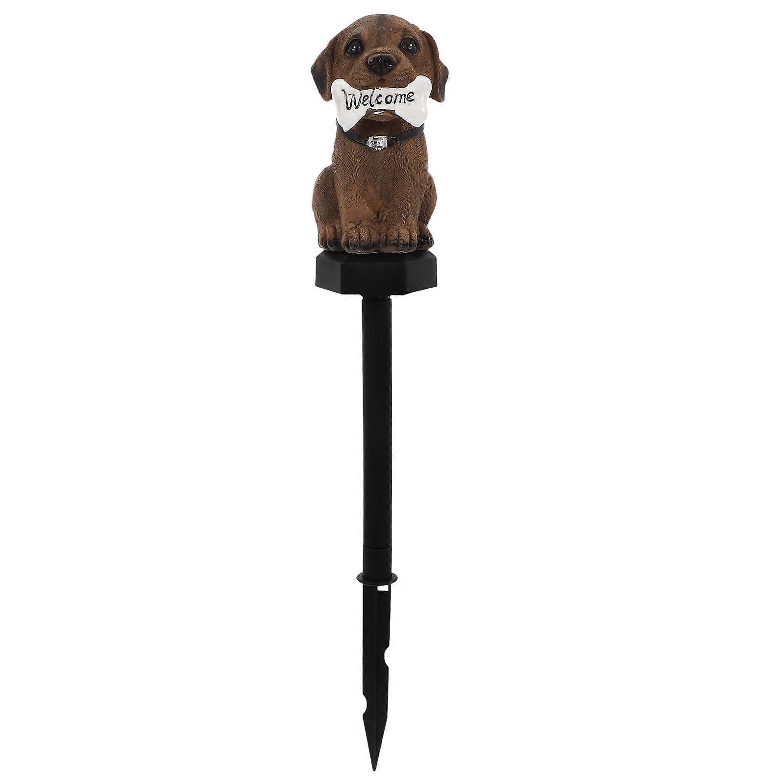 Dog Shape Solar Powered Light 4Pcs Garden Stake Light For Outdoor Use 8X6.5X41Cm Saving Decorative Function